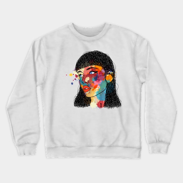 Colour Girl Crewneck Sweatshirt by FernyDesigns